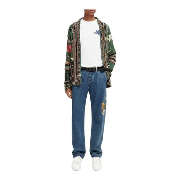 Scotch & Soda The Verve Straight Leg Relaxed Utility Fit embroidered Jeans 36 32 - Picture 1 of 16